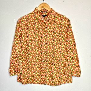 Lands' End 100% Cotton No Iron Button Down Long Sleeves Size 14